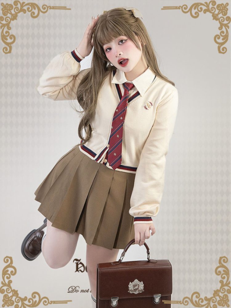 Plus Size - Royal College Apricot Cardigan