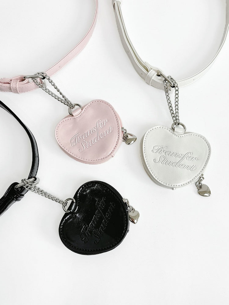 Detachable Rhinestone Strap & Crown-Embellished Bow Accent White Hand/Crossbody Bag in Jirai Kei