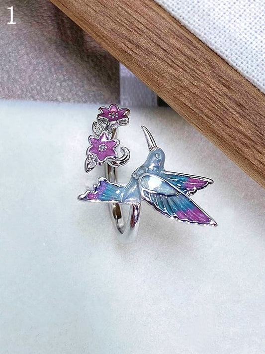 2 Options Y2K Bittersweet Floral And Bird Design Ring