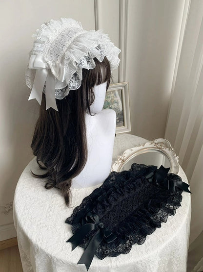 White / Black Lace Hairband