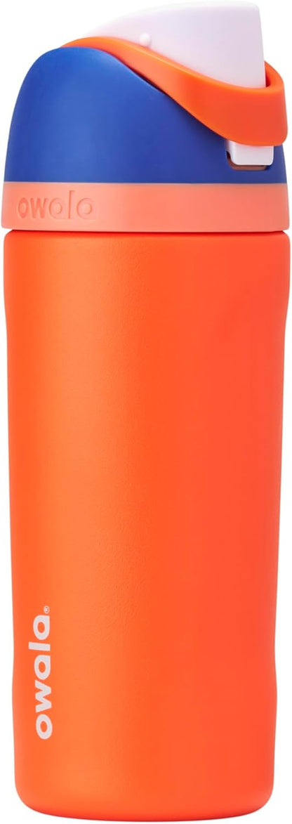 Owala FreeSip Insulated Stainless Steel Water Bottle with Straw for Sports, Travel, and School BPA-Free Sports Water Bottle, 24 oz, Beach House