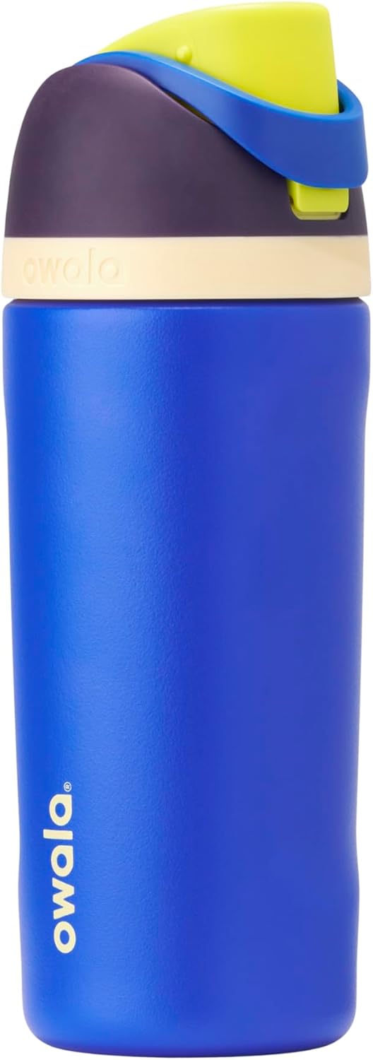 Owala FreeSip Insulated Stainless Steel Water Bottle with Straw for Sports, Travel, and School BPA-Free Sports Water Bottle, 24 oz, Beach House