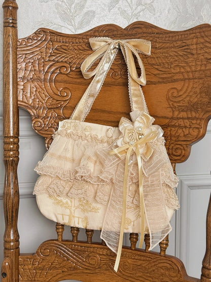 Champagne / Black / Silver Hand Bag