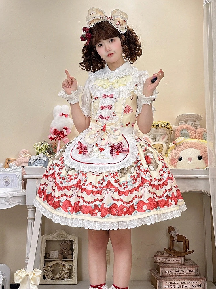 Butterfly Appliques Embellished Peter Pan Collar White Lolita Blouse