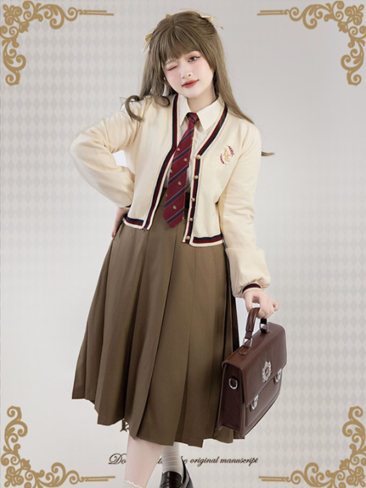 Plus Size - Royal College Apricot Cardigan