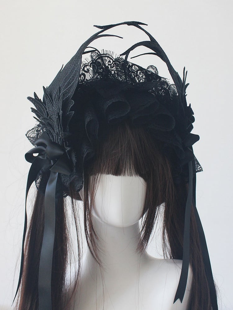 5 Color Options Wing Design Bowknot Details Ruffled Haircband