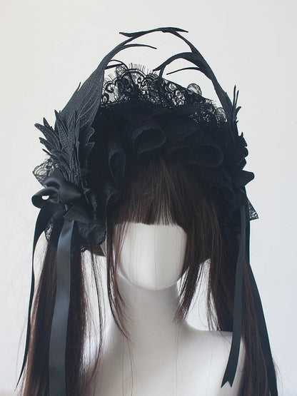 5 Color Options Wing Design Bowknot Details Ruffled Haircband