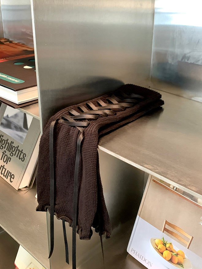 6 Color Options Lace-up Details Loose Leg Warmers