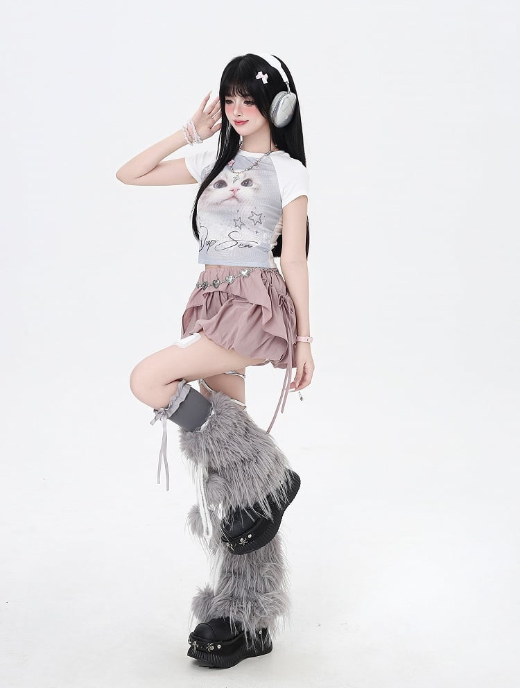 Dusty Pink Three Ways Wear Top/Bubble Skirt