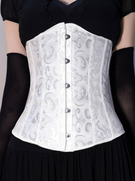 Black/White Cyberpunk Waist Corset Belt
