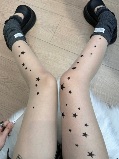 Nude Bittersweet Star Print Tights