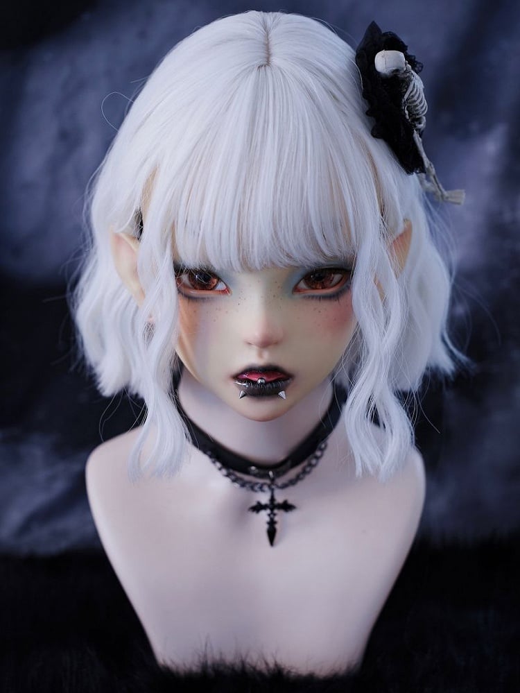 Gothic Skeleton Black Lace Hairclip