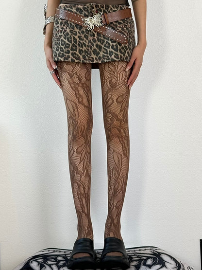 5 Color Options Y2K Asymmetrical Design Tights