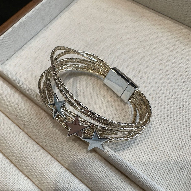 Gold/Silver/Brown/Black Y2K Star Bracelet
