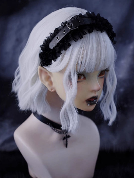 Handmade Side Buckle Black Ruffled KC