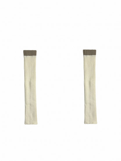 5 Colors Contrast Trim Knitted Leg Warmers