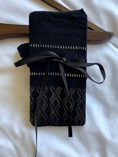 6 Color Options Self-tie Strap Diamond Pattern Over-knee Stockings