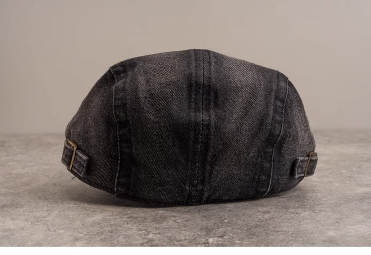 Handmade Butterfly Gray Distressed Holes Gothic Denim Hat