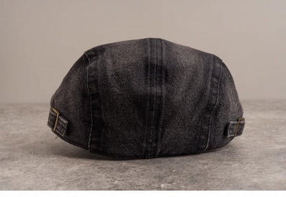 Handmade Butterfly Gray Distressed Holes Gothic Denim Hat