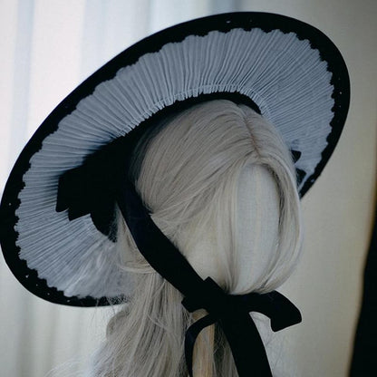 4 Options Black Gothic Lolita Hat