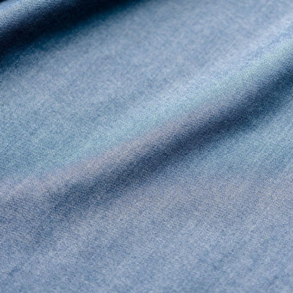 Retro-Style Elegant Long Sleeves Denim Dress with Brown Belt