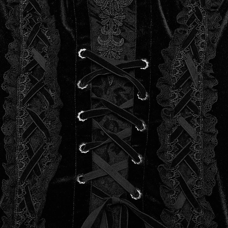 Plus Size Goth Black Lace Dress