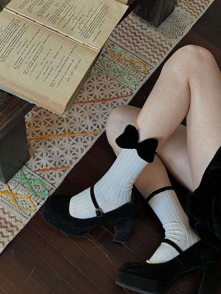 3 Color Options Bowknot Detail Ankle Socks