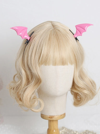 4 Colors A Pair of Gothic Lolita Polished Bat Wing Hairclips