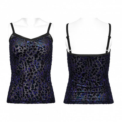 Plus Size Leopard Black and Purple Goth Camisole