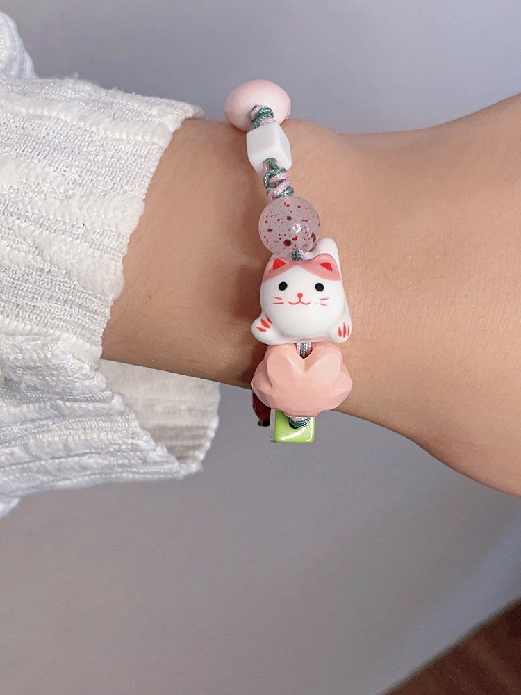 3 Color Options Cat And Star Decorated Bracelet