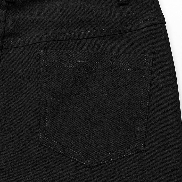 Black Punk Burnt Pattern Hollow Trousers