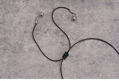 Gothic Black Cross Pendant Necklace Set