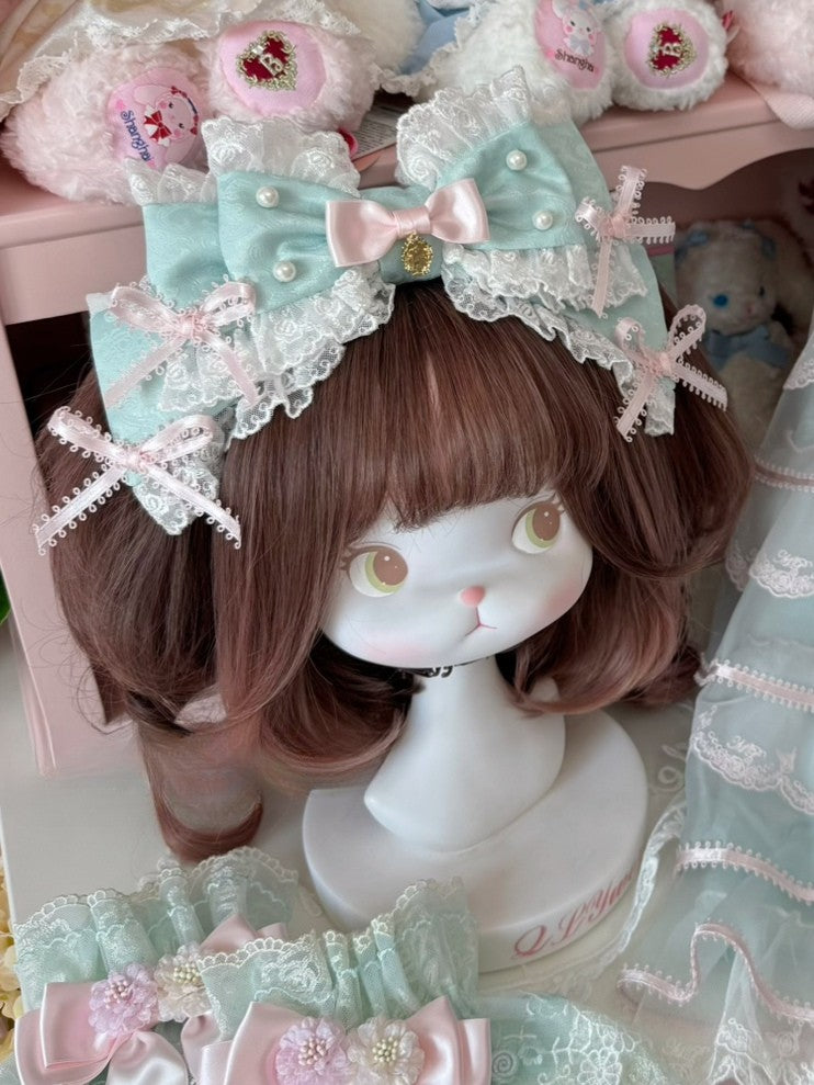 3 Color Options Beaded Decorated Lace Trim Bowknot KC