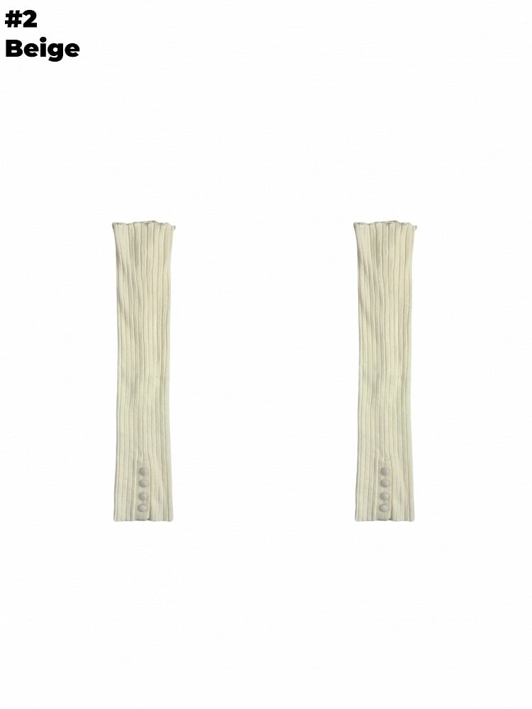 Gray/Beige/Brown/Black Self-tie Straps Leg Warmers