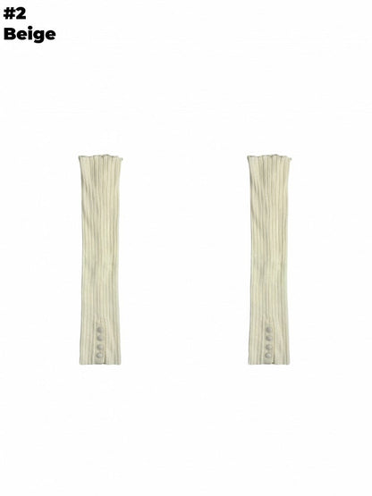 Gray/Beige/Brown/Black Self-tie Straps Leg Warmers