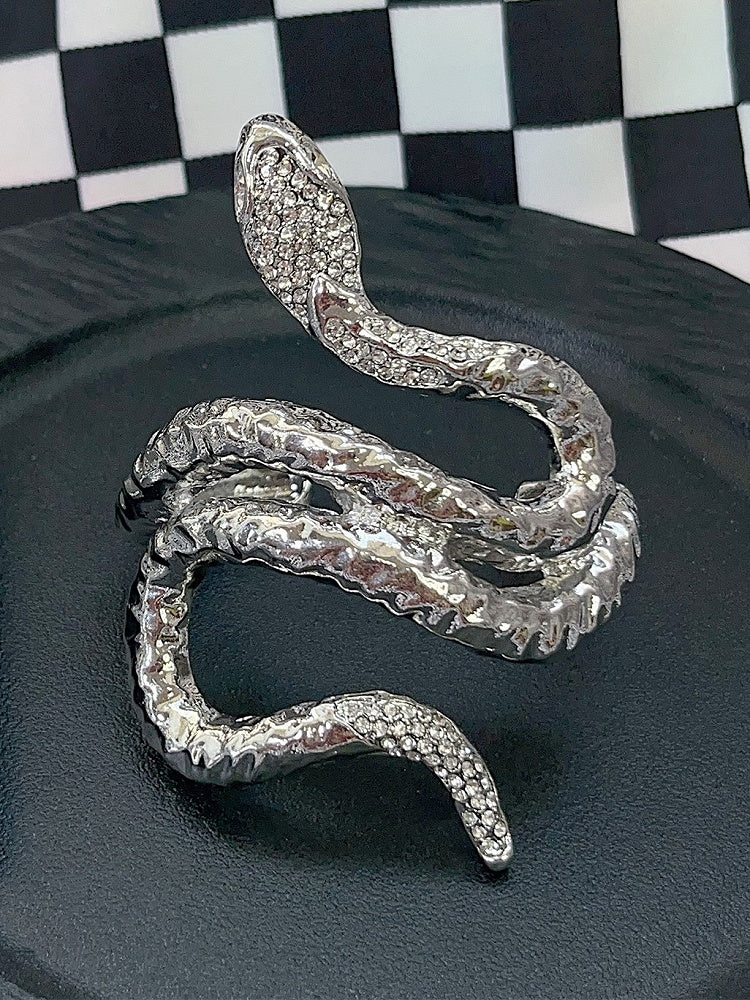 Silver Y2K Snake Shaped Bracelet