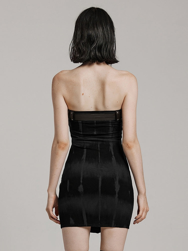 Black Sexy Printed Dress