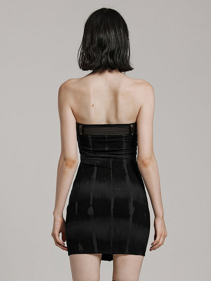 Black Sexy Printed Dress