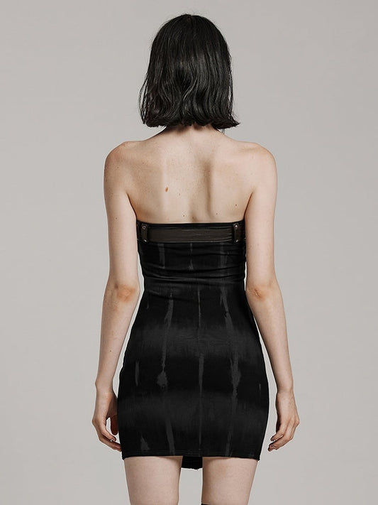 Black Sexy Printed Dress