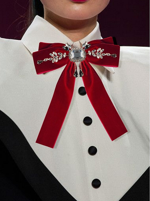 6 Options Rhinestone Decorated Bow Tie