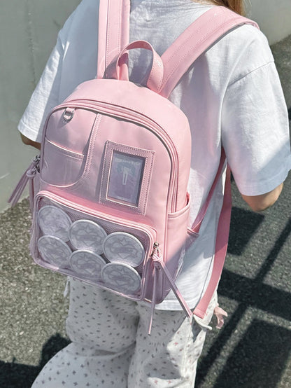 Polished Pink PU Ita Backpack