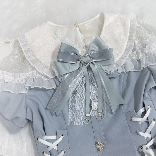 13 Options Jirai Kei Heart Charm Big Bow Brooch