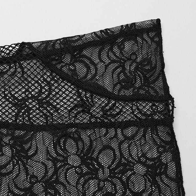 Black Cyberpunk Slim Patchwork T-shirt