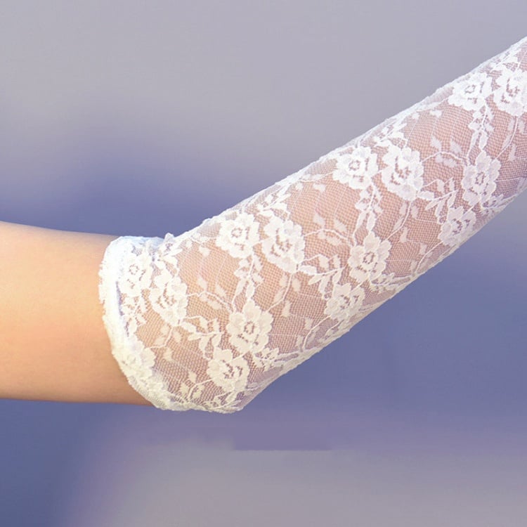 Black/White Gothic Nun Lolita Lace Gloves