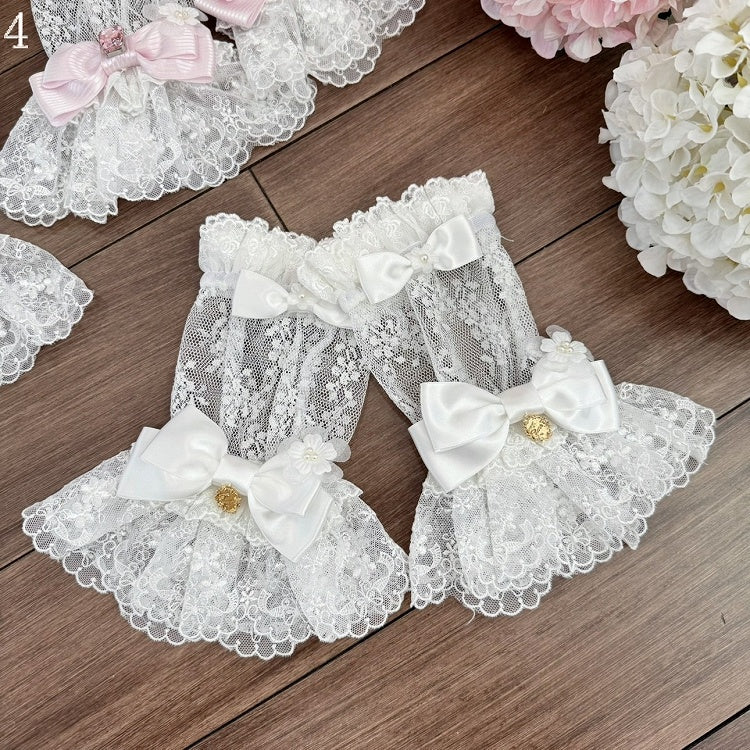 8 Options Bowknot Details Lace Wrist Cuffs