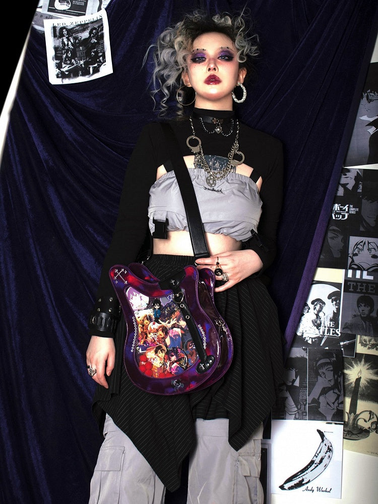 Ajustable Strap Bass Y2K Fashion Laser Crossbody Itabag