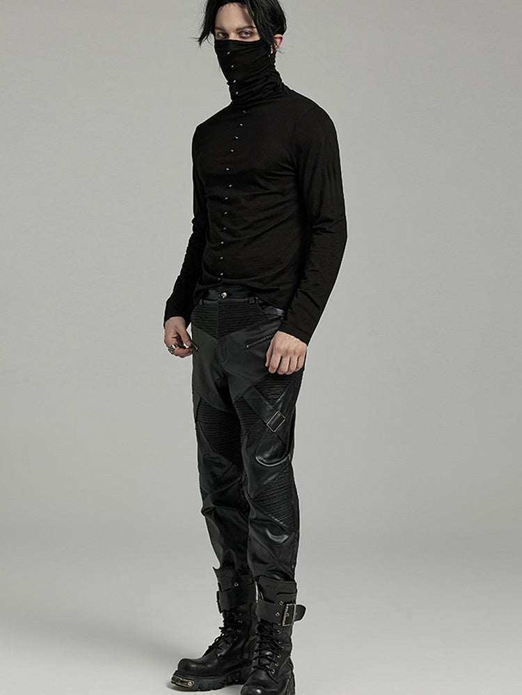 Punk High Collar T-shirt