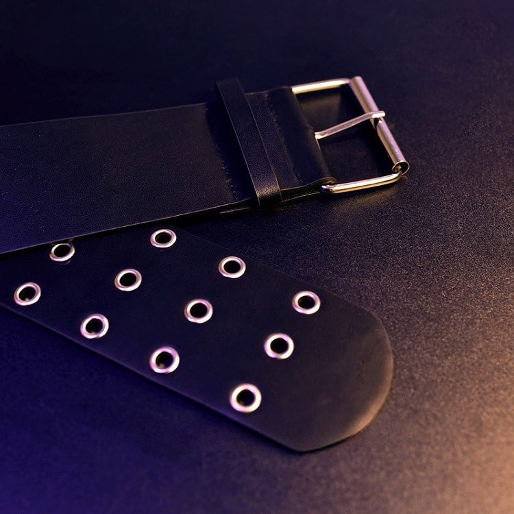 Gothic Cyberpunk Black PU Waist Belt