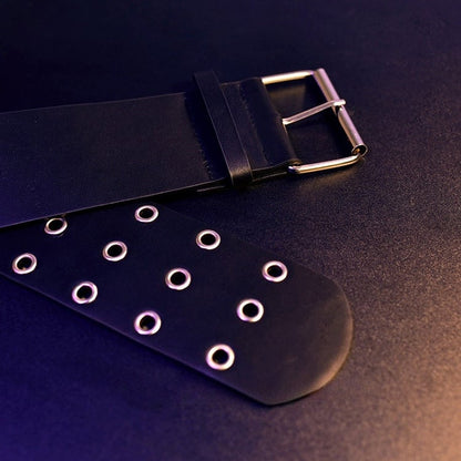 Gothic Cyberpunk Black PU Waist Belt