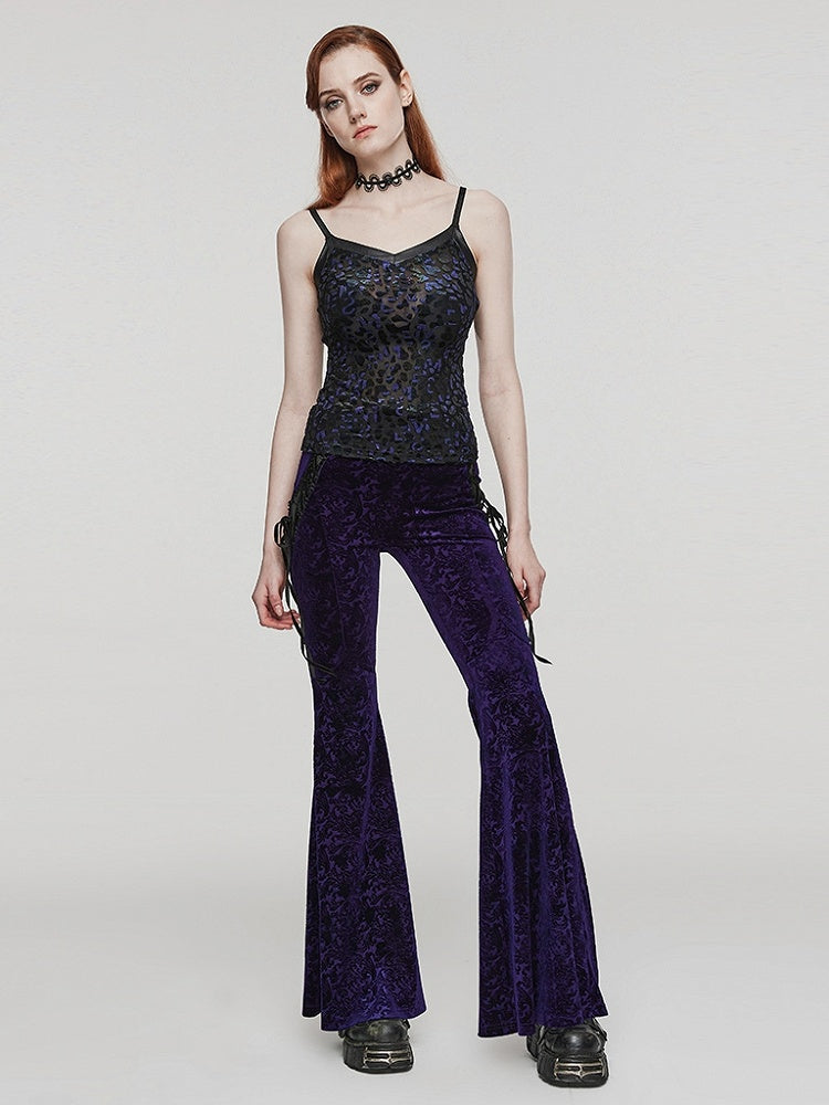 Plus Size Leopard Black and Purple Goth Camisole